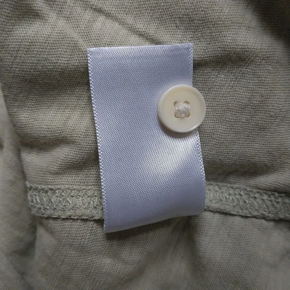 Everlane T Shirt Mens L Green Henley Pullover Tee Slub Cotton Classic Casual - Picture 7 of 9